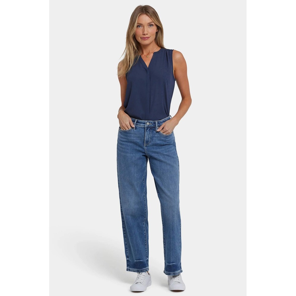 NYDJ Jemma Barrel Jean Rainbow Blue Size 16 New With Tags